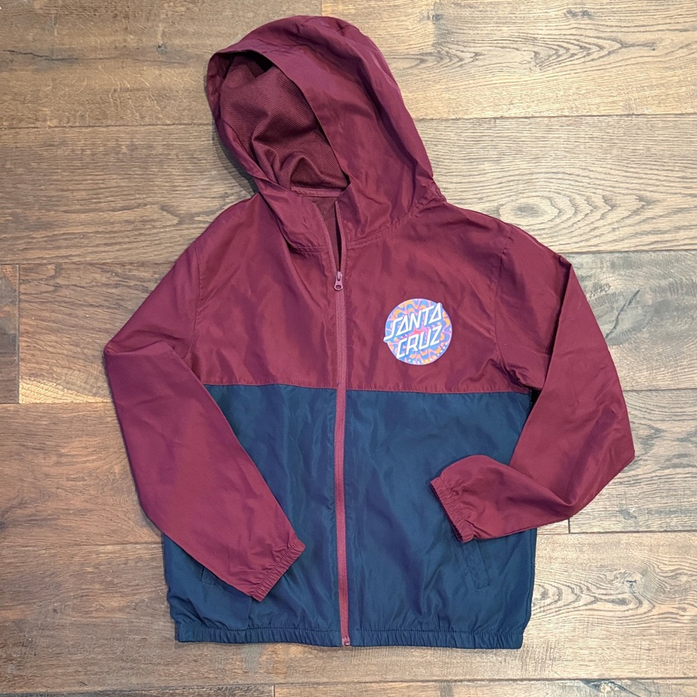 Santa Cruz Skateboards Kids' Burgundy and Navy Hoodie